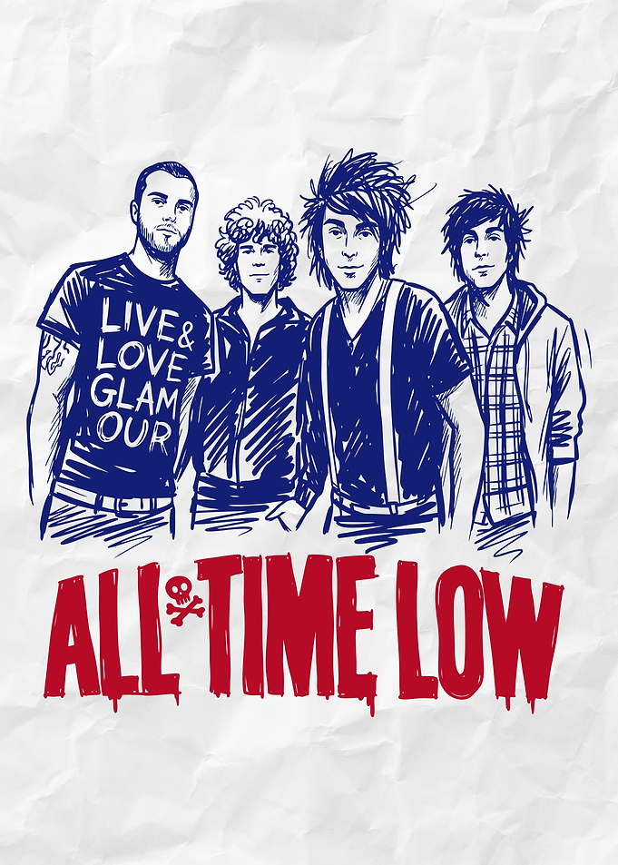 All Time Low Band Illustration
