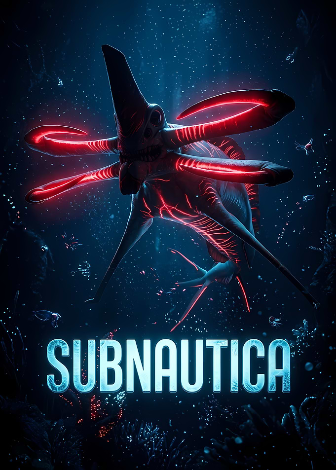 Subnautica Reaper Leviathan Poster