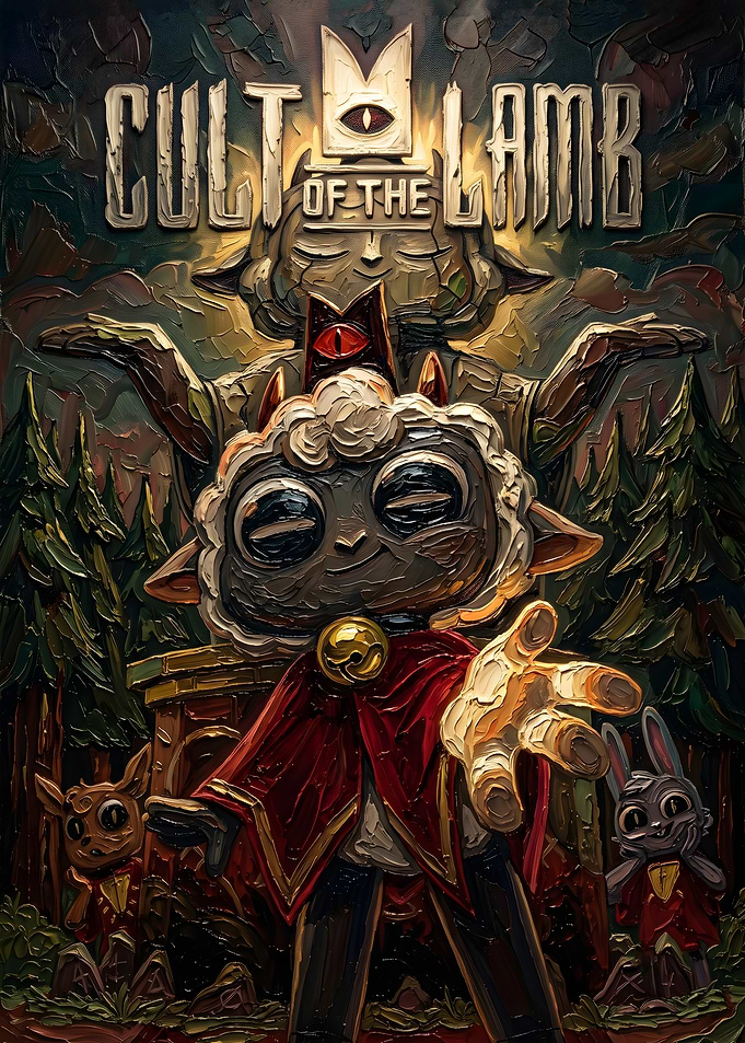 Cult of the Lamb Oil Painting