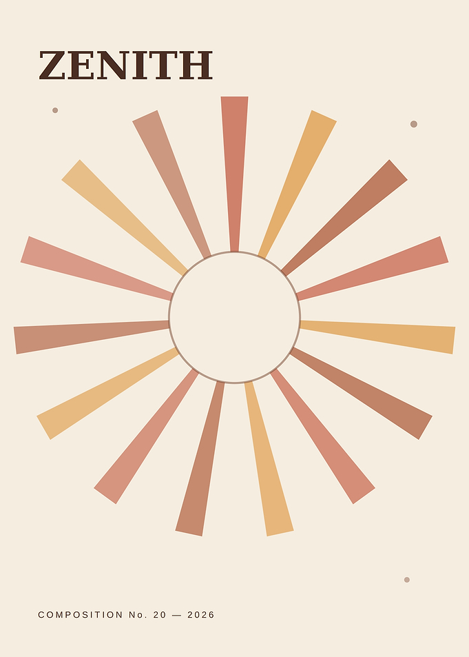 Zenith Minimalist Sunburst Poster