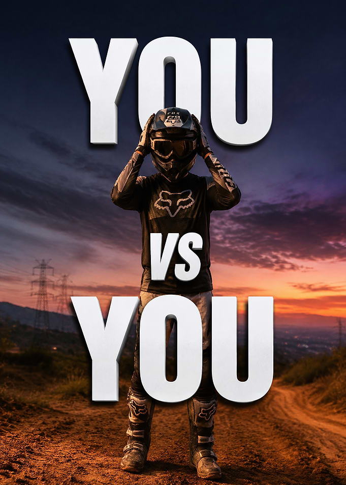 You vs You Motocross Motivational Poster