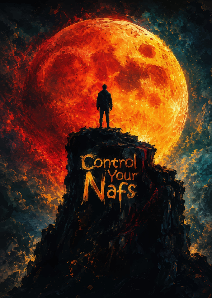 Control Your Nafs Silhouette Poster
