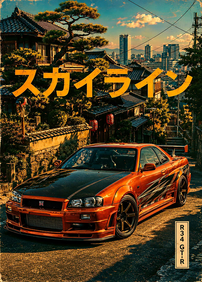 Nissan Skyline R34 GT-R Japanese Street