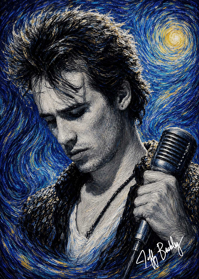 Jeff Buckley Starry Night Portrait