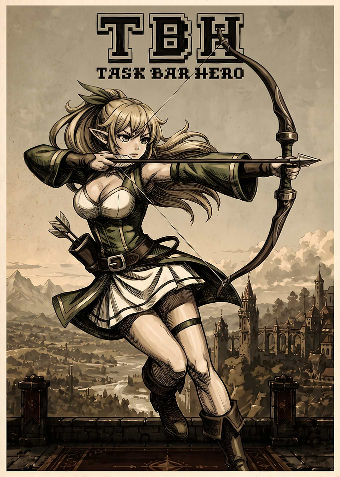 Task Bar Hero Elf Archer Poster