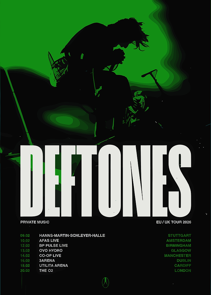 Deftones 2026 EU/UK Tour Poster