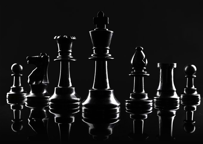 Black and White Chess Pieces