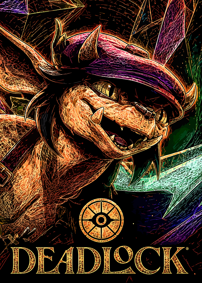 Deadlock Game Character Art Poster