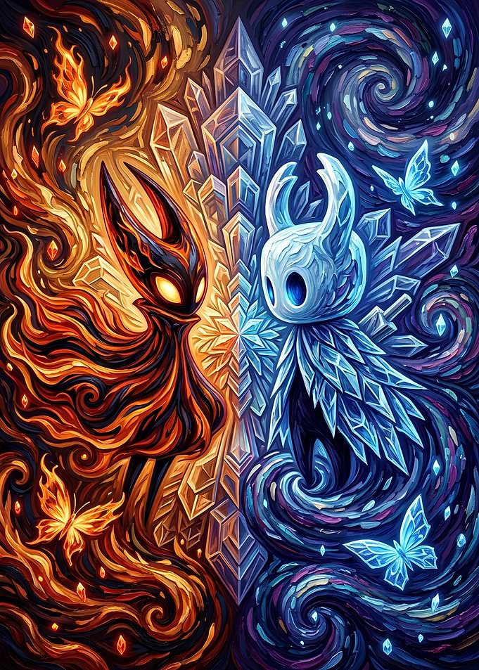 Hollow Knight Fire and Ice Duality