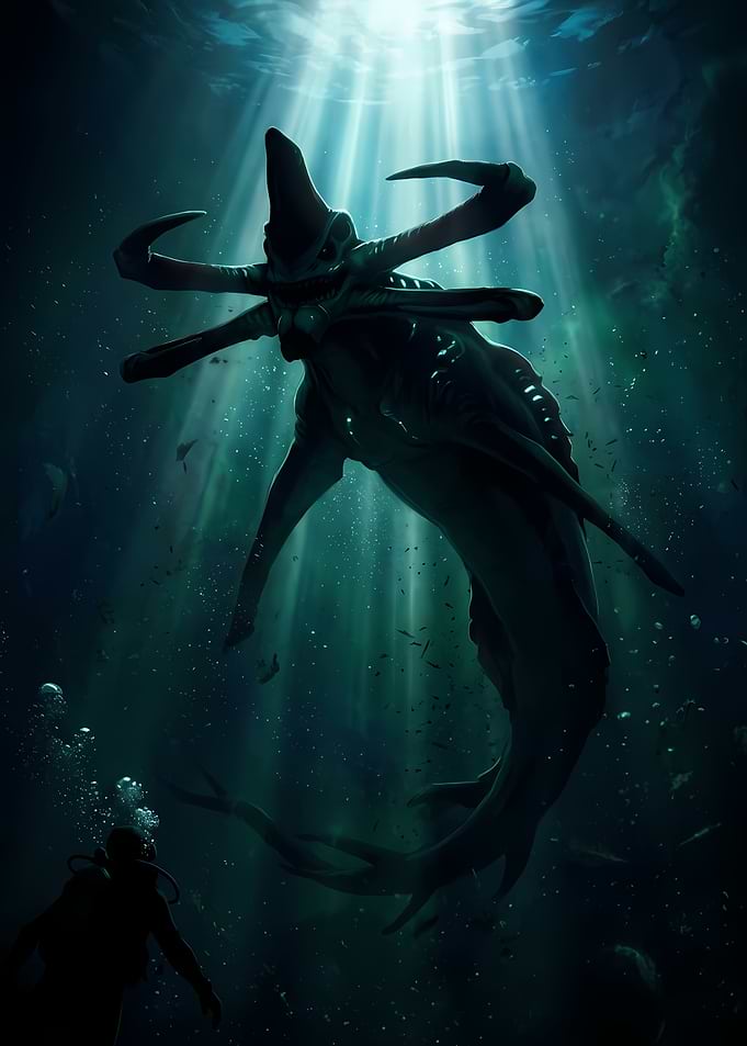 Reaper Leviathan from Subnautica