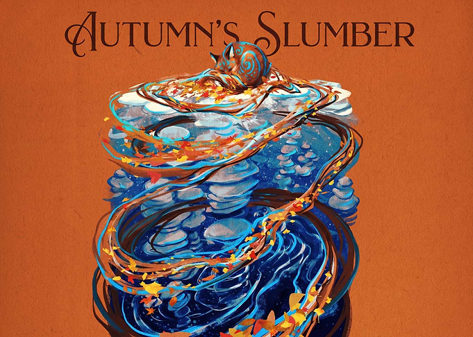 Autumn's Slumber Fox Illustration