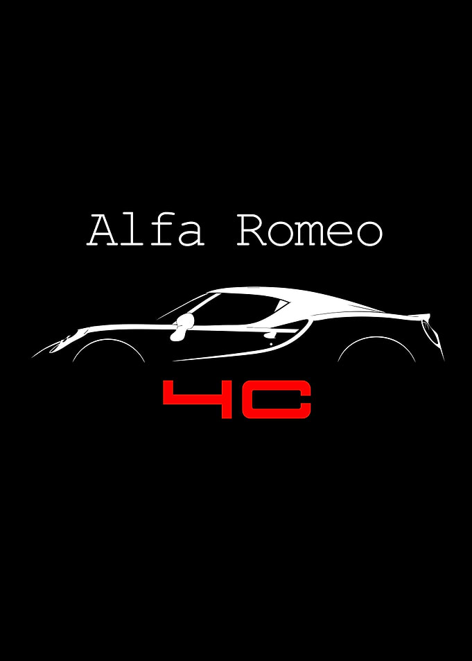 Alfa Romeo 4C Minimalist Poster
