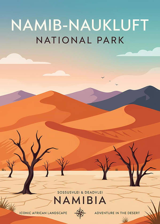 Namib-Naukluft National Park Travel Poster