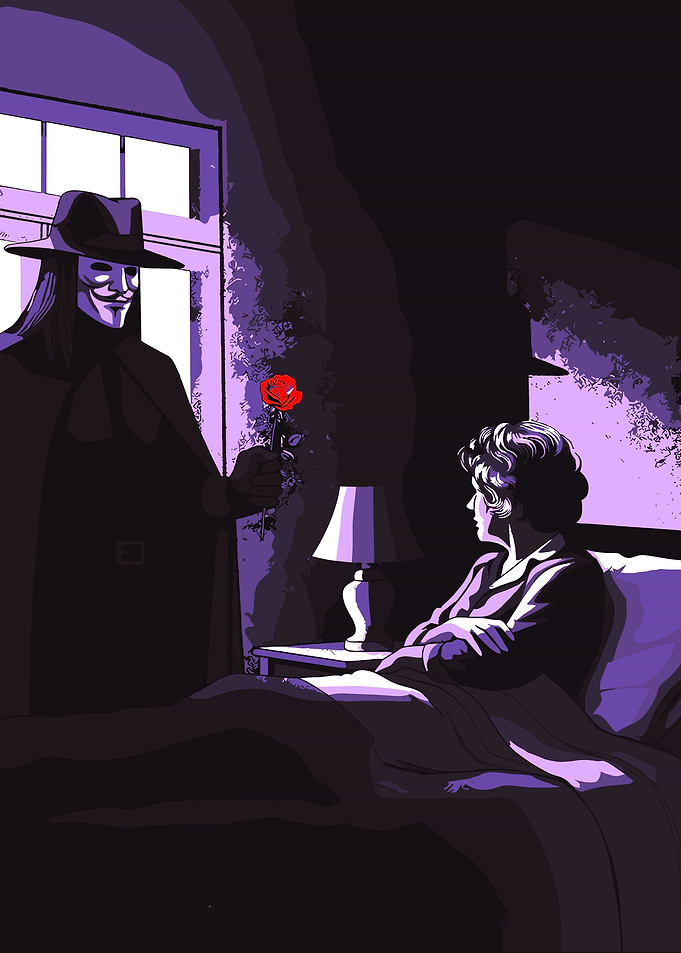 V for Vendetta Rose Scene