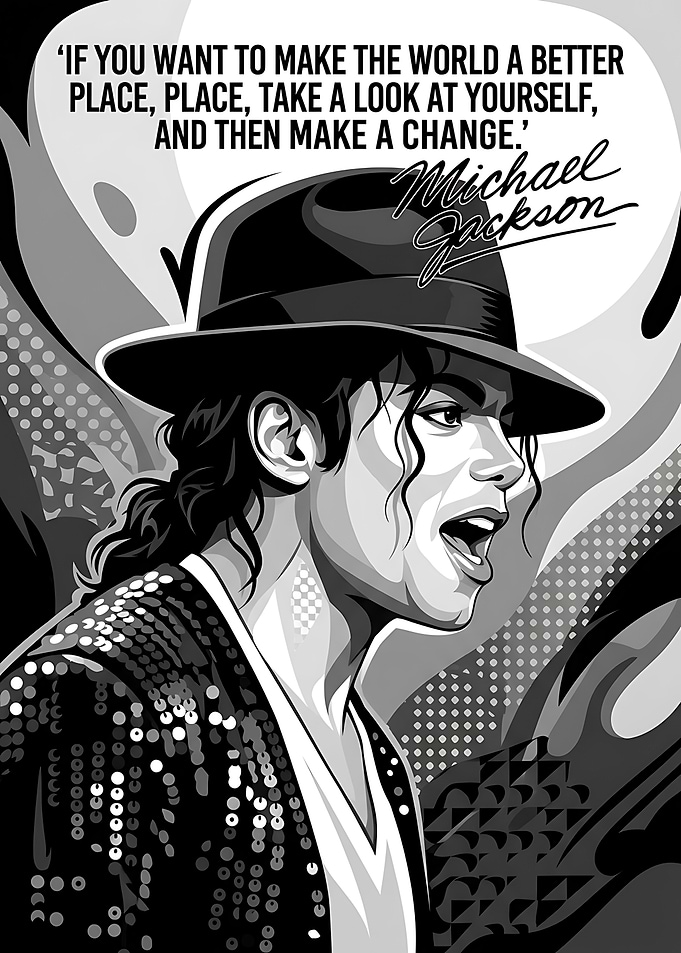 Michael Jackson Inspirational Quote Poster