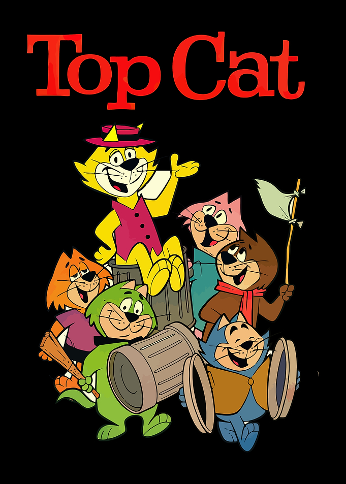 Top Cat and Gang Cartoon Illustration