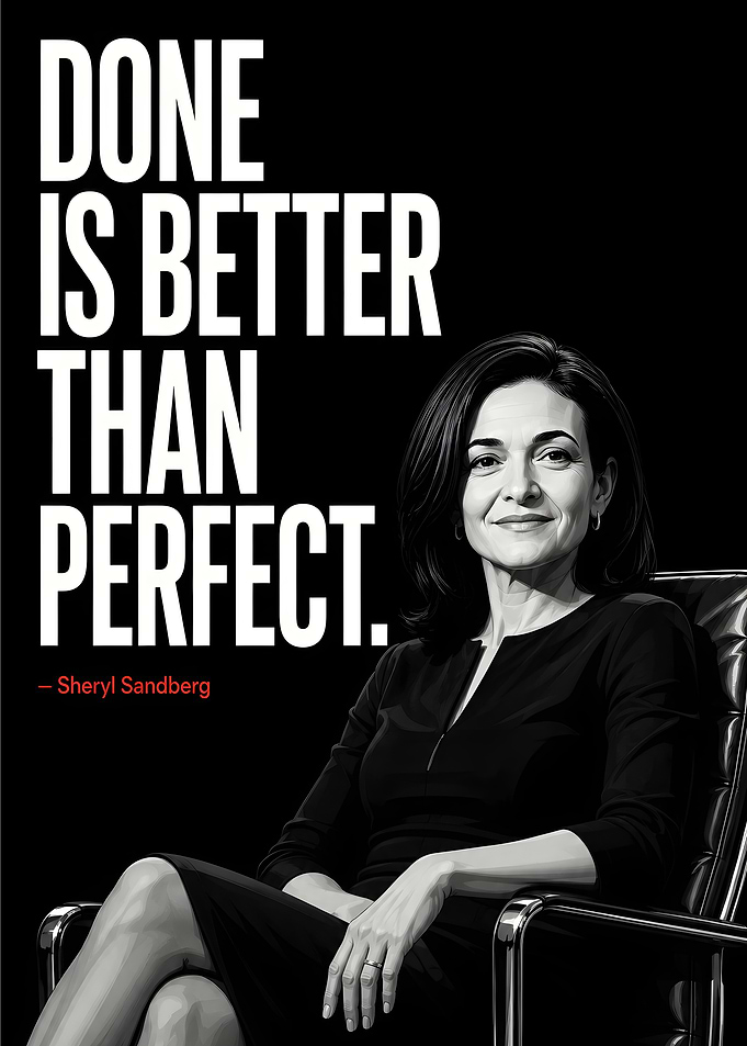 Sheryl Sandberg Inspirational Quote Poster