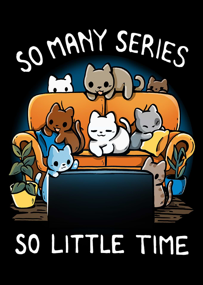 Cats Watching TV Binge Session