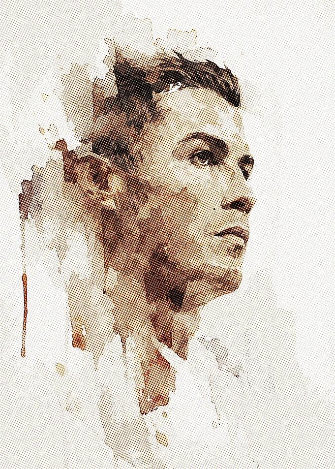 Cristiano Ronaldo Watercolor Portrait