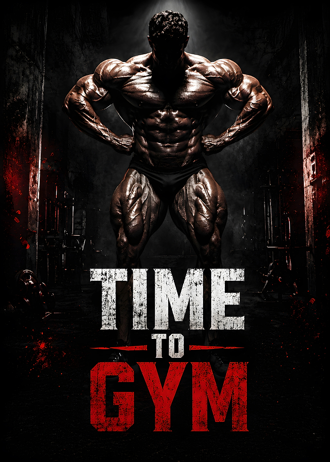 Time to Gym Motivational Bodybuilding Fitness Poster
