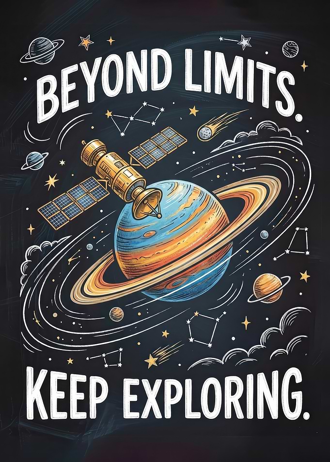 Beyond Limits Keep Exploring Space Inspirational Motivational Poster