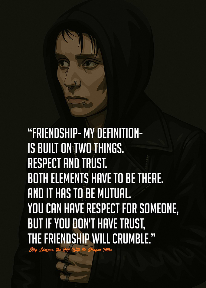 Lisbeth Salander Inspirational Quote Poster