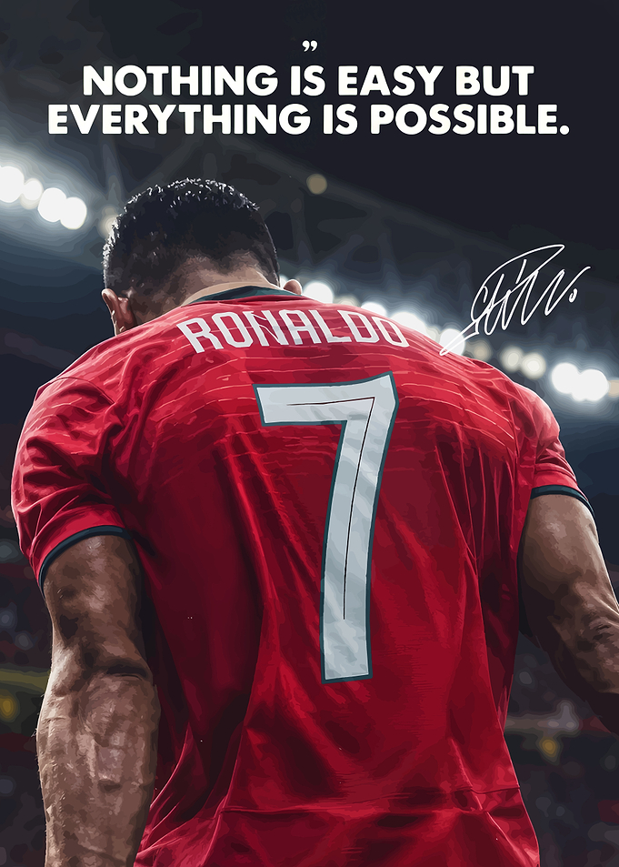 Cristiano Ronaldo Inspirational Soccer Poster