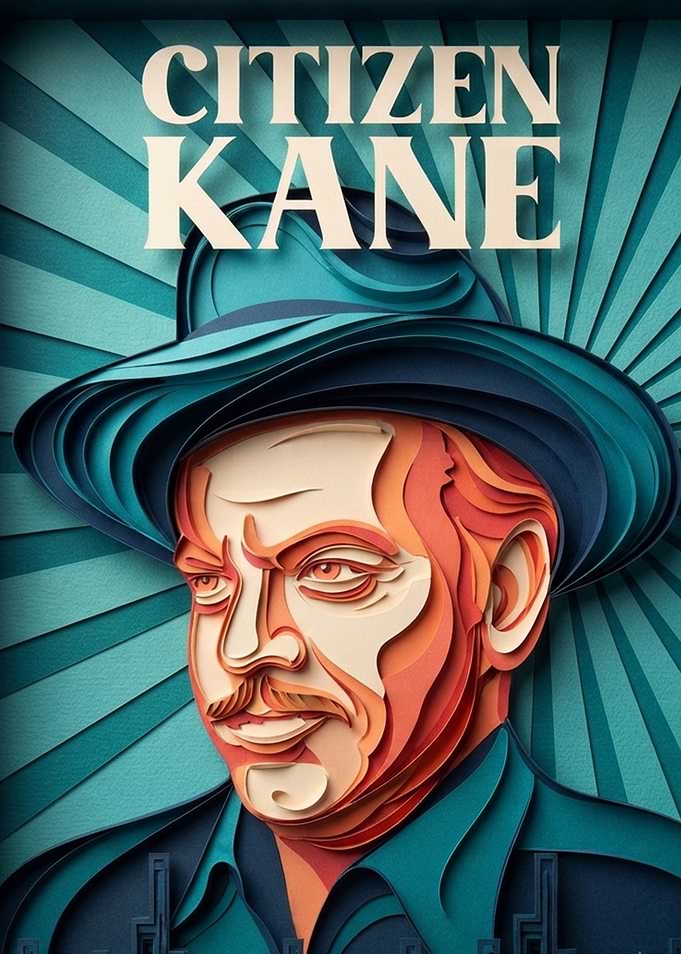 Citizen Kane Paper Cutout Poster