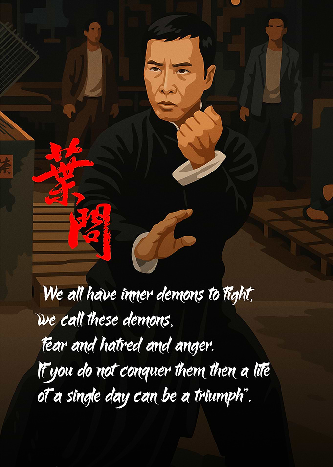 Ip Man Inspirational Quote Poster