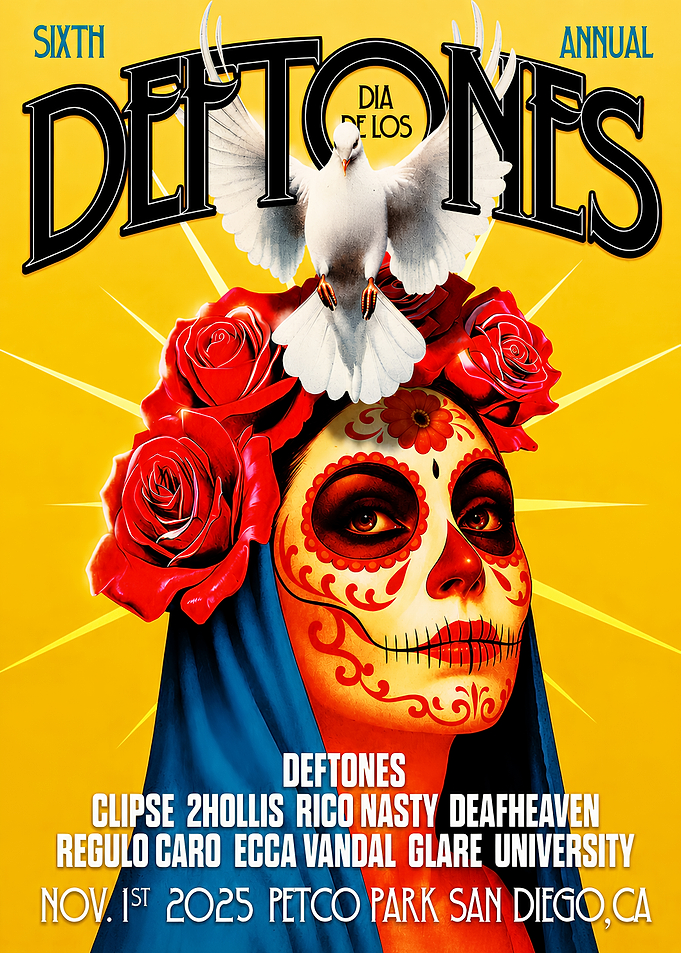 Deftones Dia De Los Festival Poster