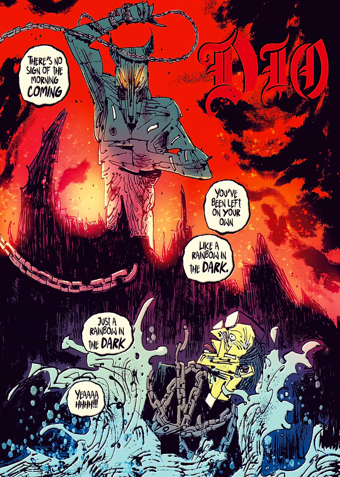 Dio Rainbow in the Dark Comic Art