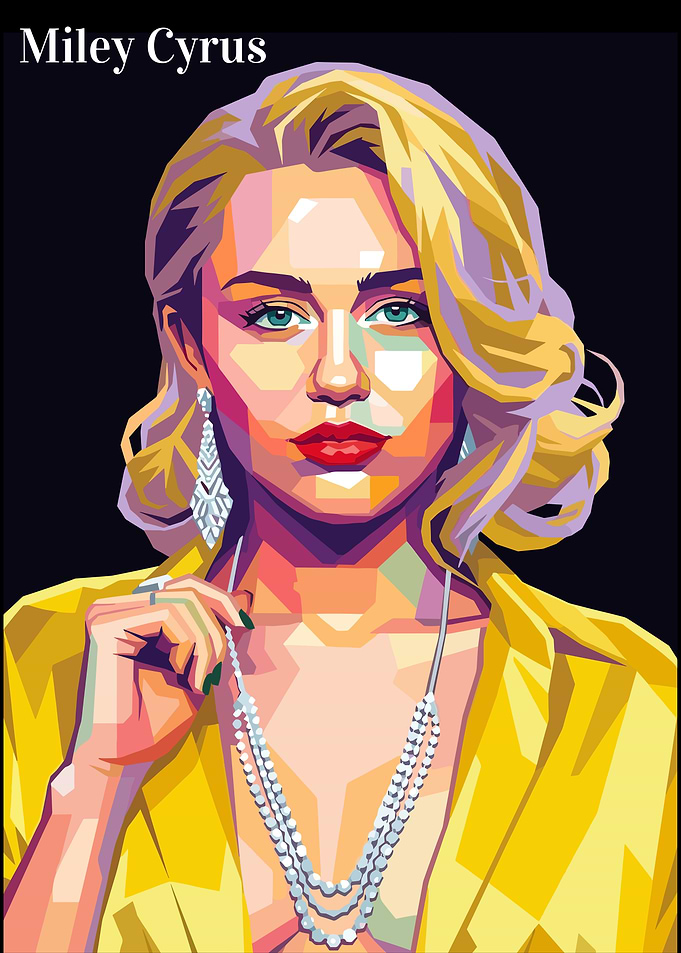Miley Cyrus Pop Art Portrait