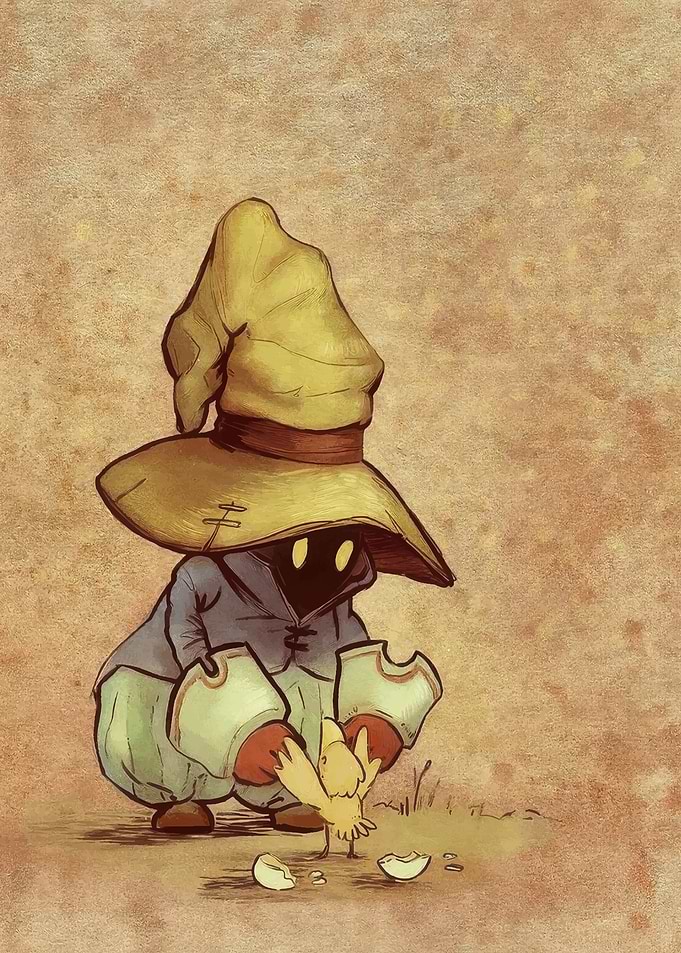 Vivi Ornitier with a Chocobo Chick