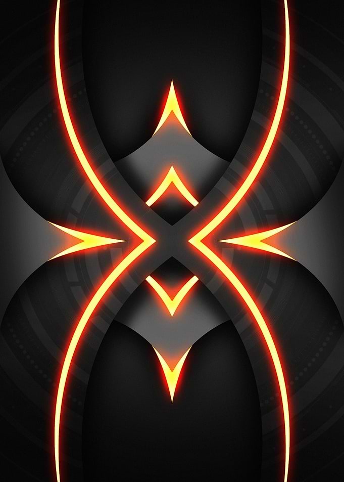 Abstract Glowing Neon X Pattern
