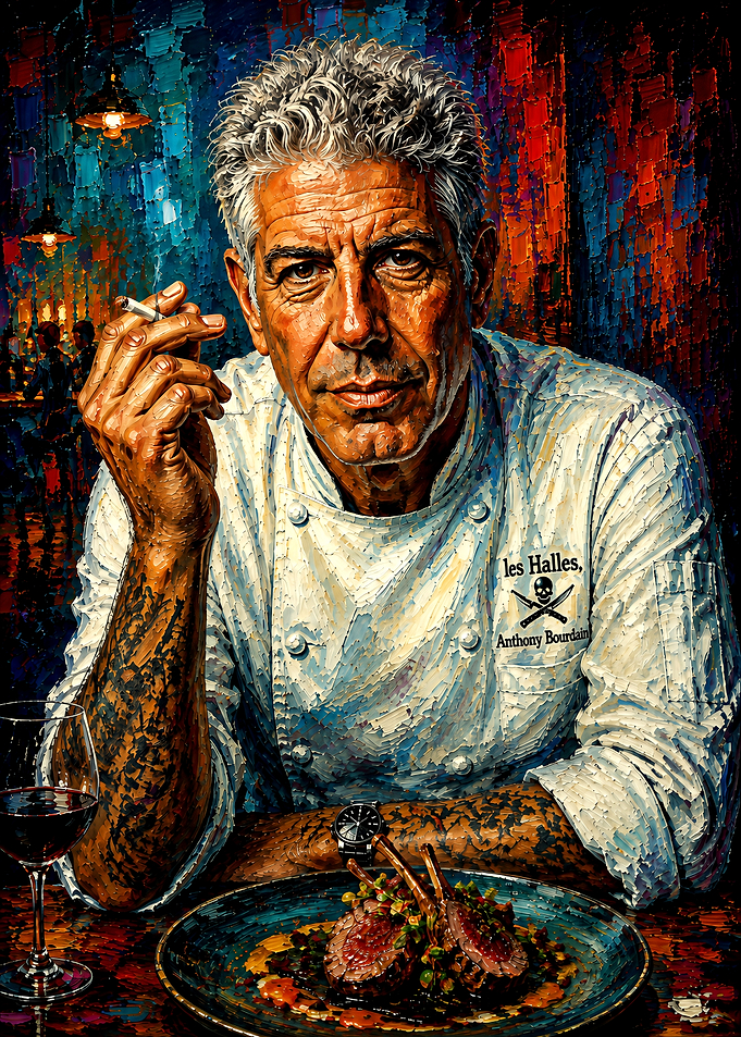 Anthony Bourdain Oil Painting Portrait