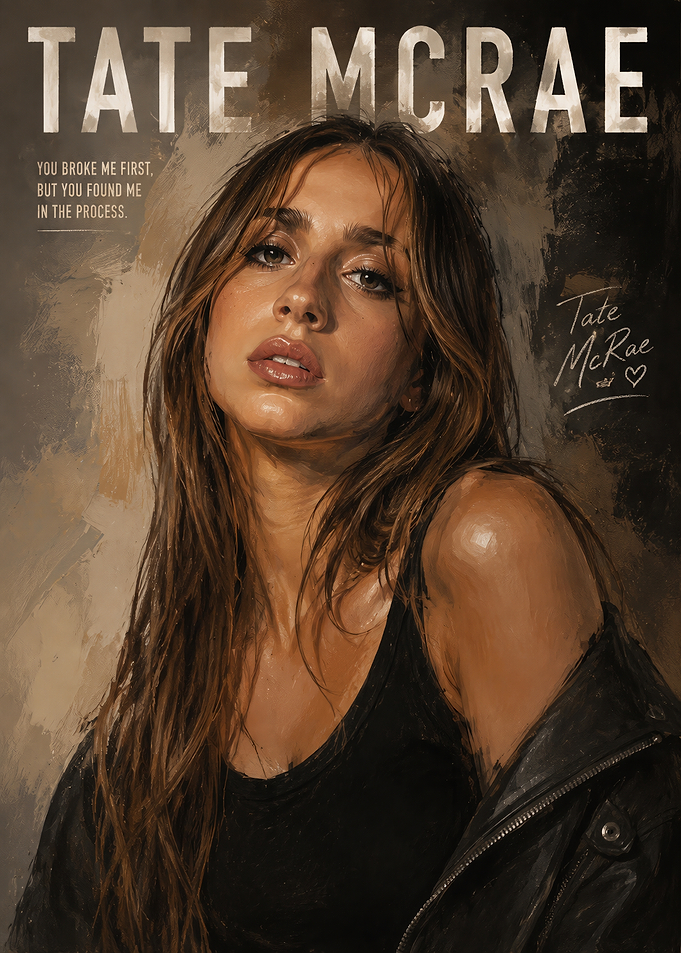 Tate McRae Portrait Art Poster