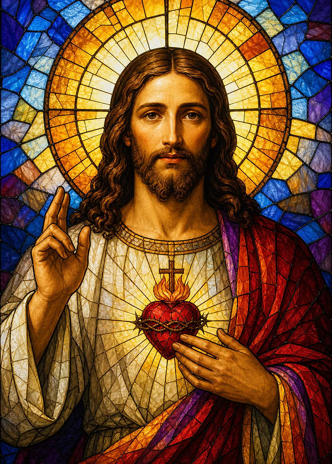 Sacred Heart of Jesus Stained Glass