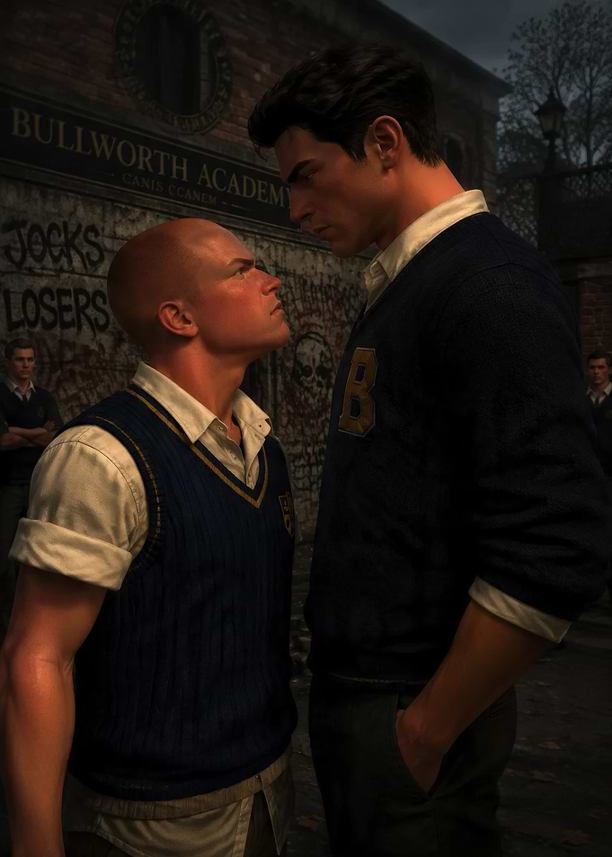 Bully Game Confrontation at Bullworth Academy