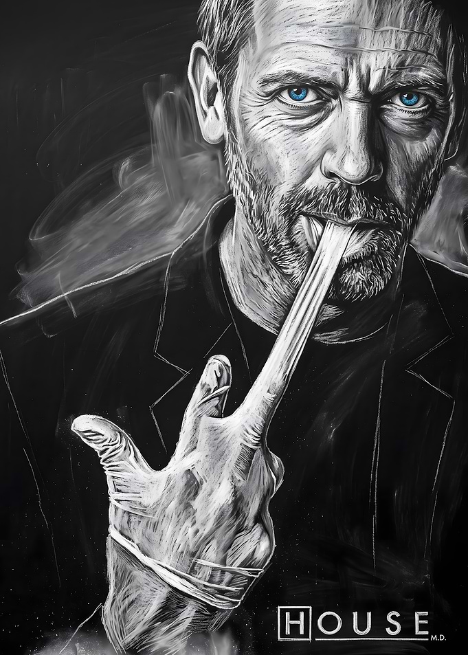 Dr. Gregory House Portrait Art