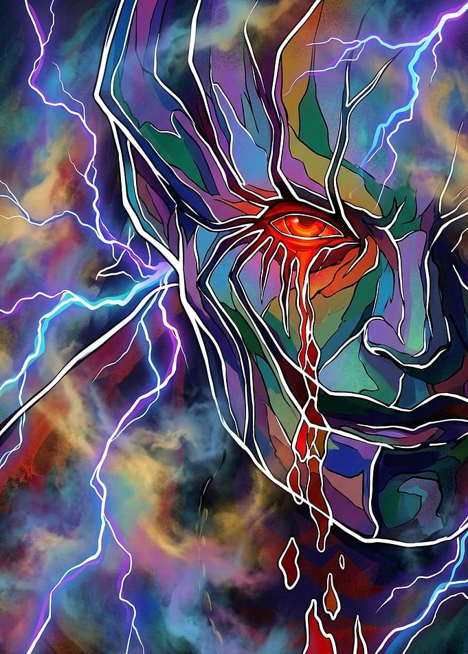 Abstract Stormy Face Digital Art