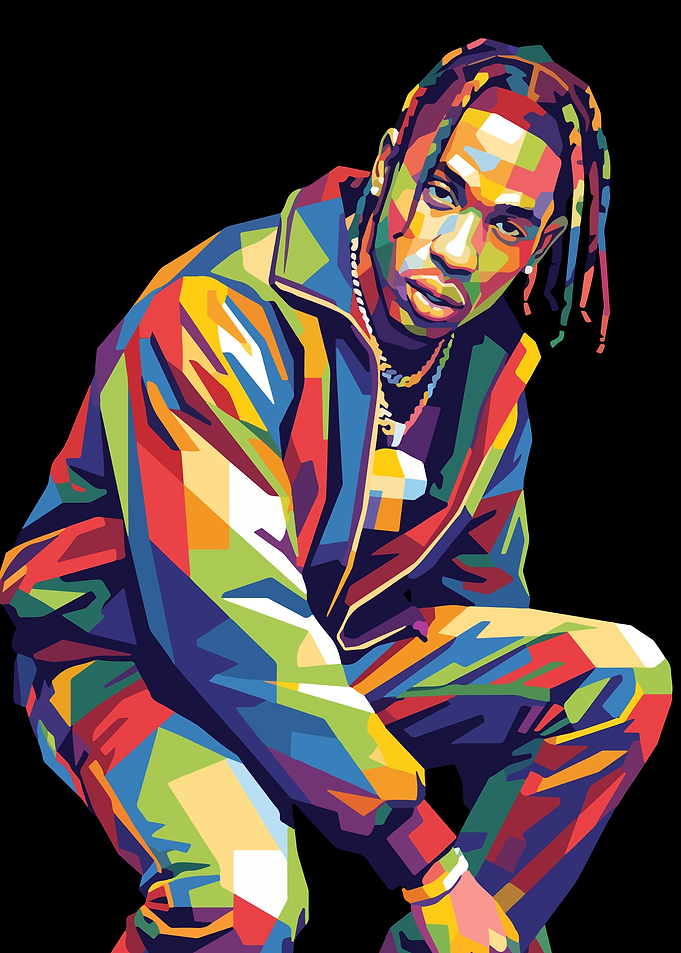 Travis Scott WPAP Pop Art Portrait