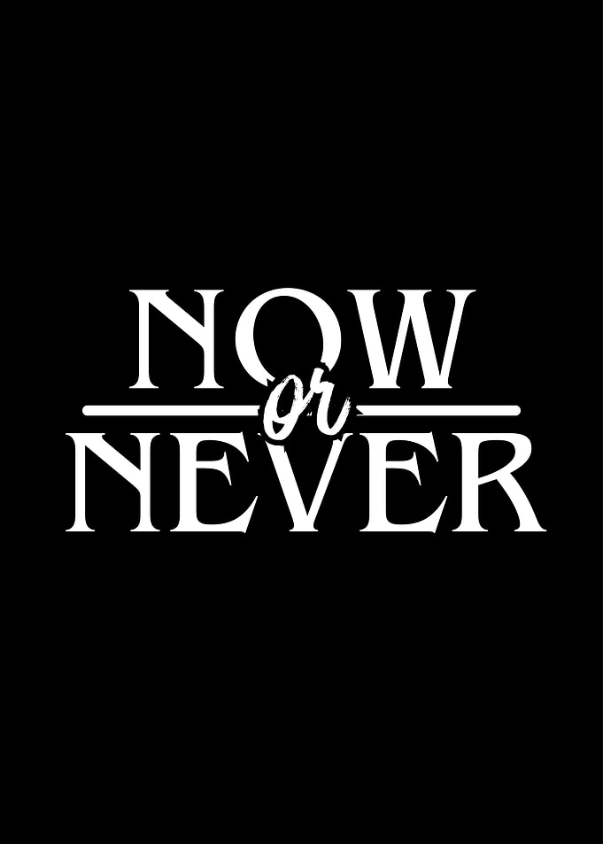 Now or Never Motivational Typography