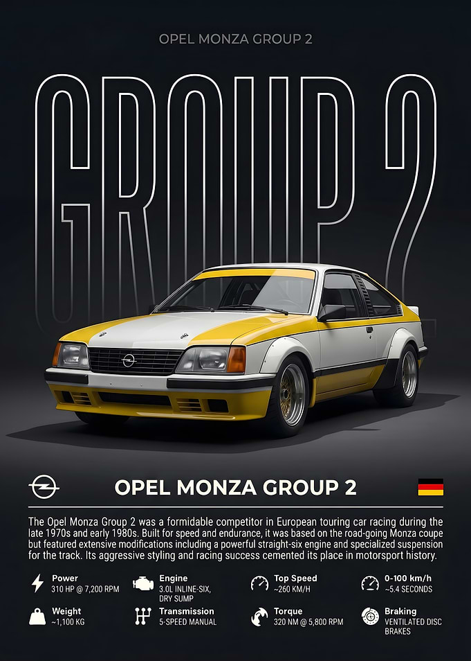 Opel Monza Group 2 Racing Poster