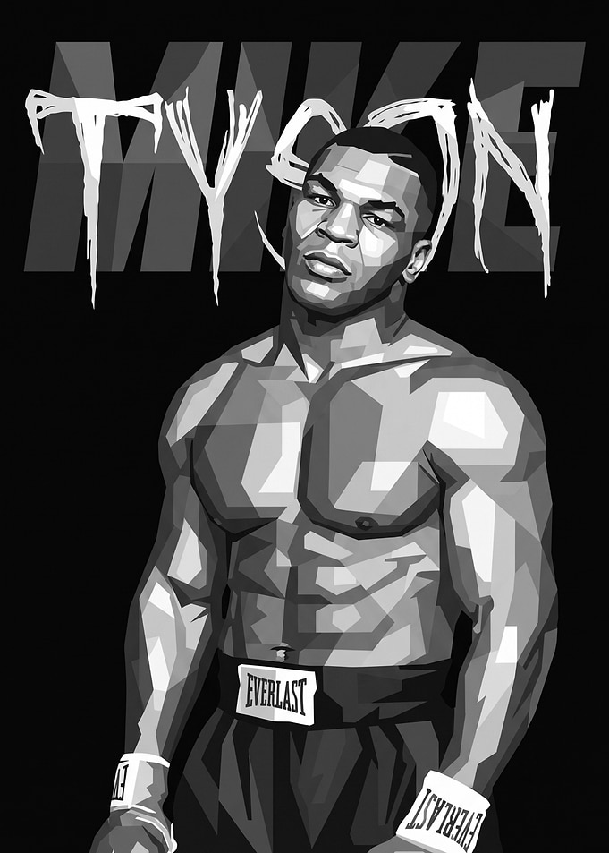 Mike Tyson Low Poly Portrait