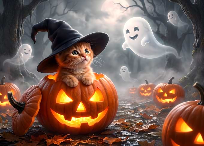 Whiskers and the Friendly Ghosts