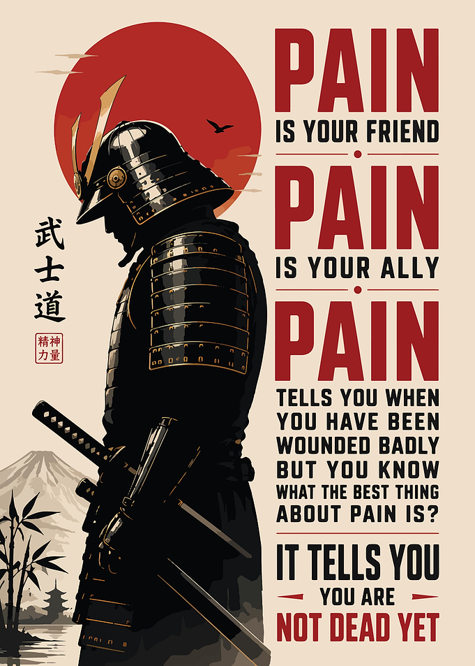Samurai Motivational Poster with Quote