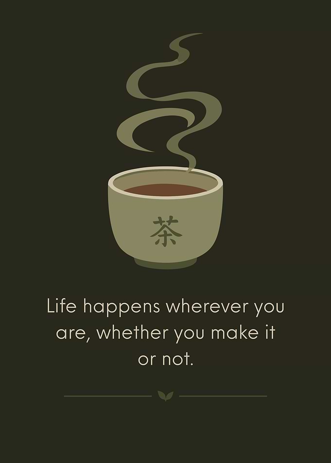Minimalist Tea Quote Poster