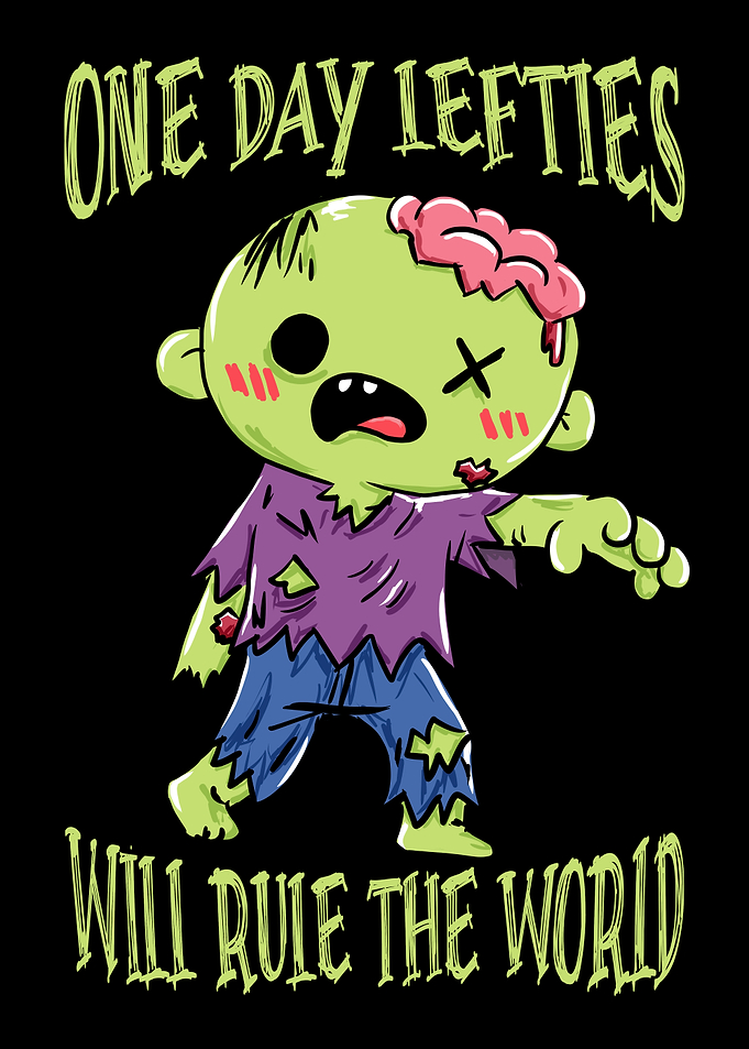 Cute Zombie Lefties Rule The World
