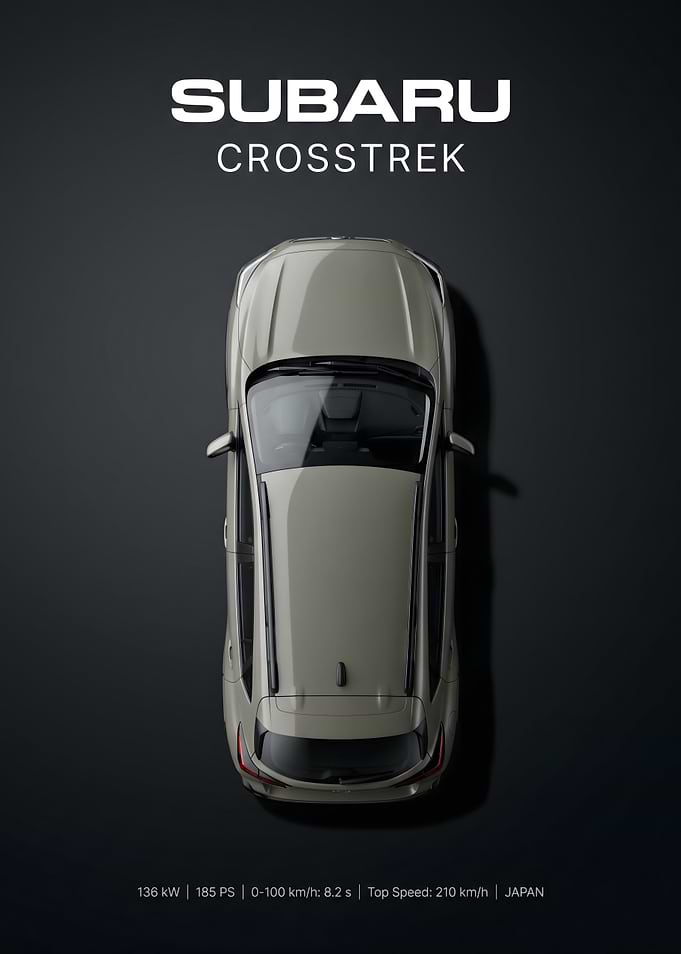 Subaru Crosstrek Top View Poster