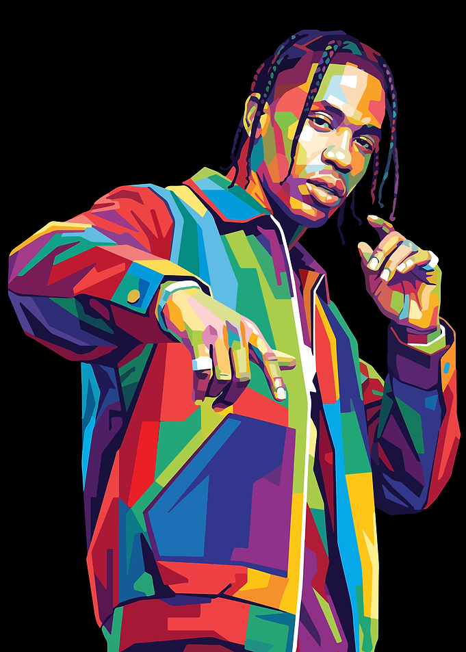 Travis Scott Pop Art Portrait